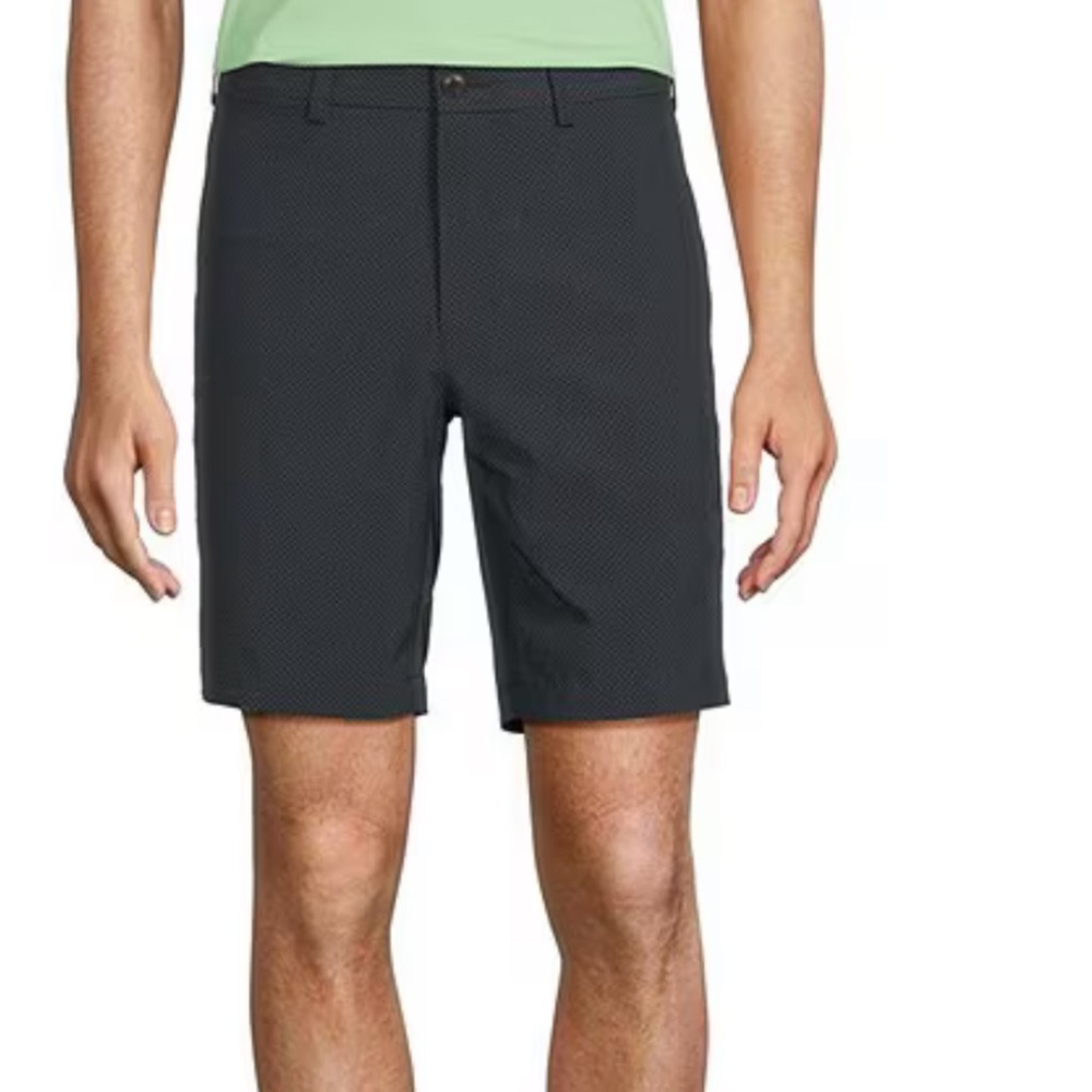 Roundtree & Yorke Performance Golf Shorts Sz 50 9” Navy Peacoat Flat Front NWT